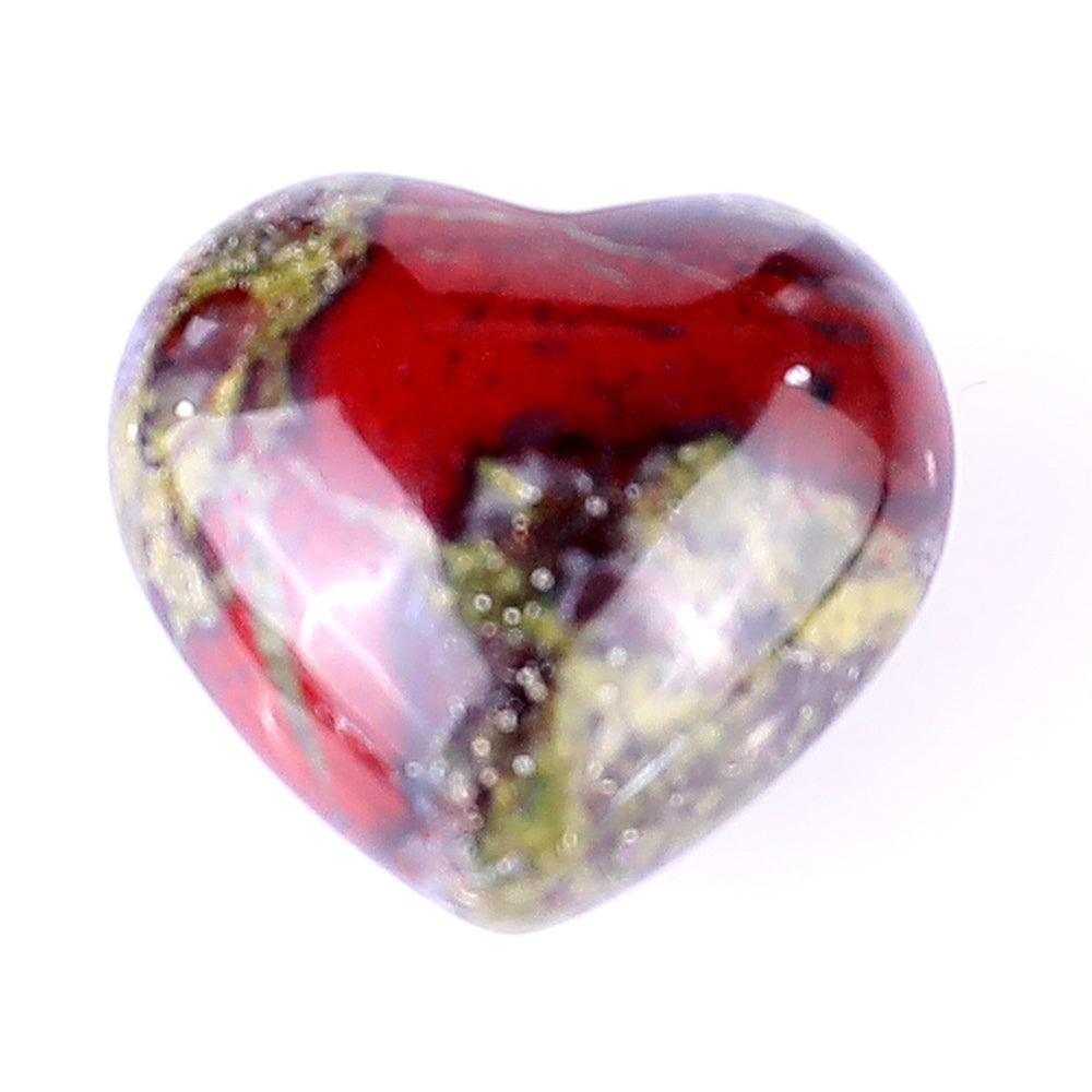 0.8" Dragon Blood Jasper Hand Carved Crystal Heart Crystallumi