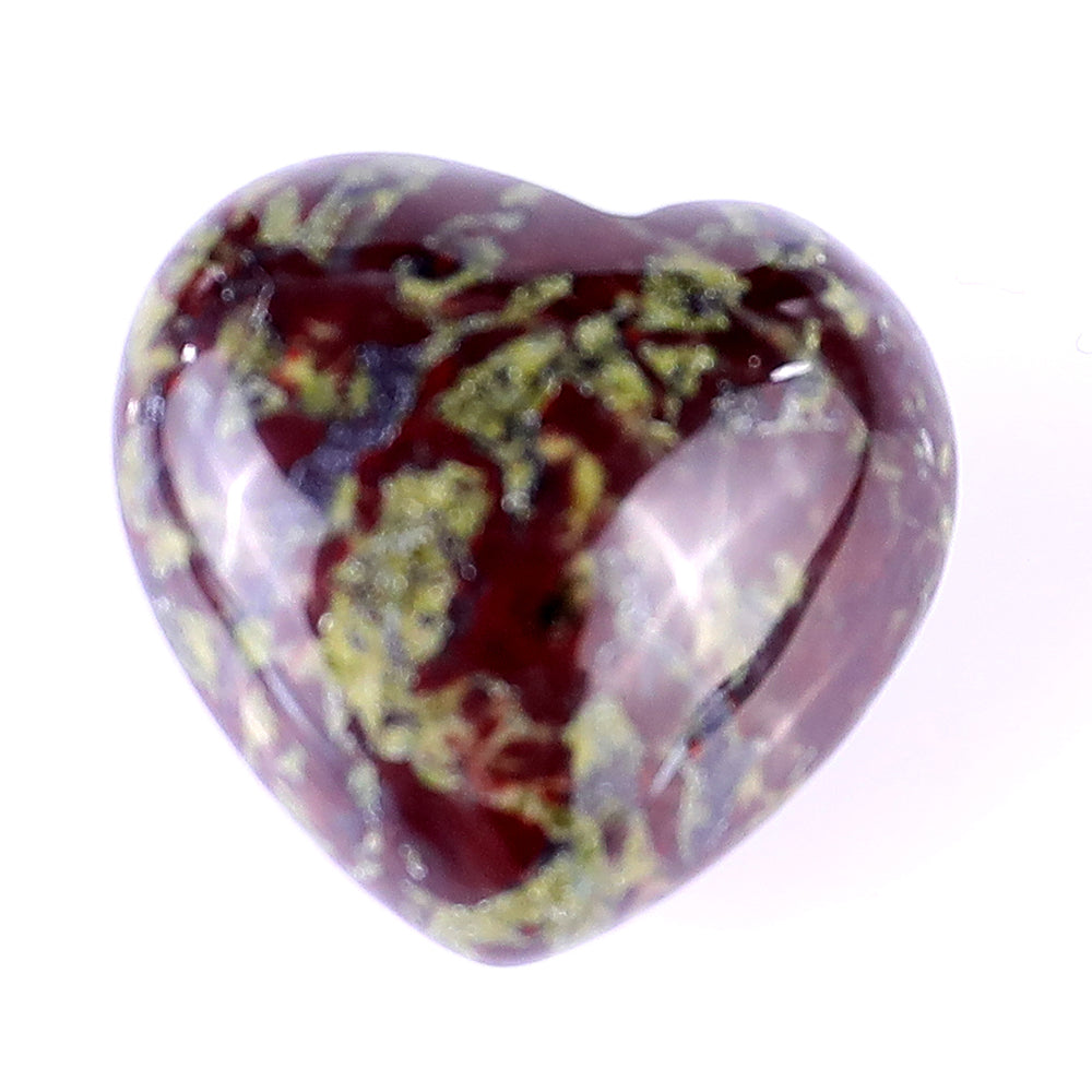 0.8" Dragon Blood Jasper Hand Carved Crystal Heart Crystallumi