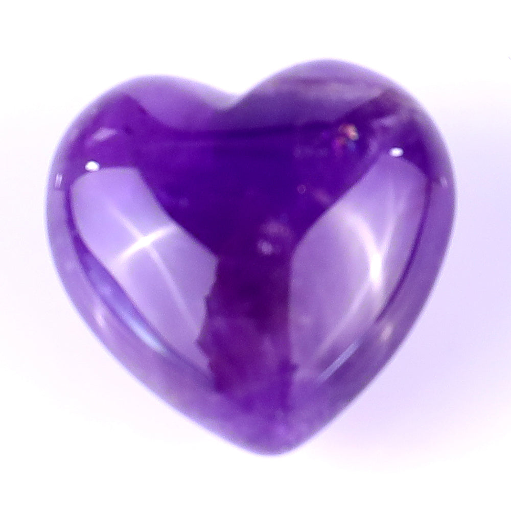 0.8" Dream Amethyst Hand Carved Crystal Heart Crystallumi