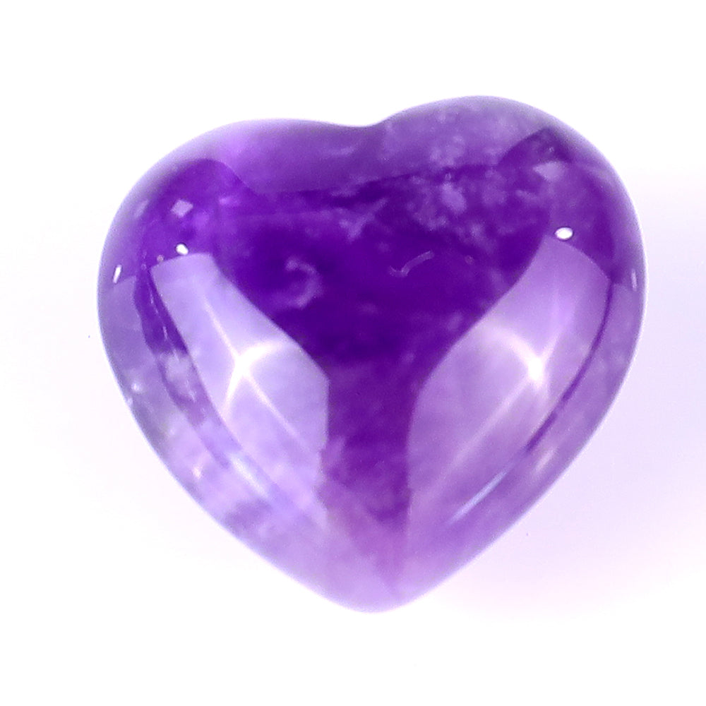 0.8" Dream Amethyst Hand Carved Crystal Heart Crystallumi