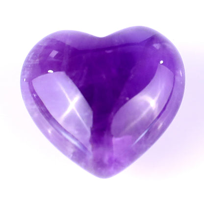 0.8" Dream Amethyst Hand Carved Crystal Heart Crystallumi