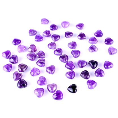 0.8" Dream Amethyst Hand Carved Crystal Heart Crystallumi