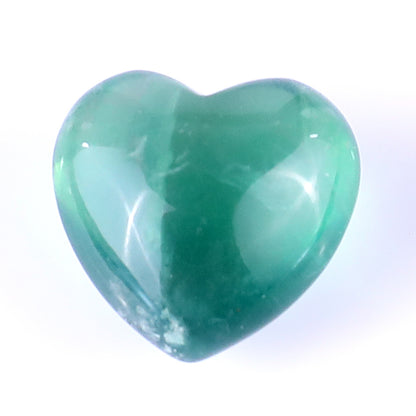 0.8" Fluorite Hand Carved Crystal Heart Crystallumi