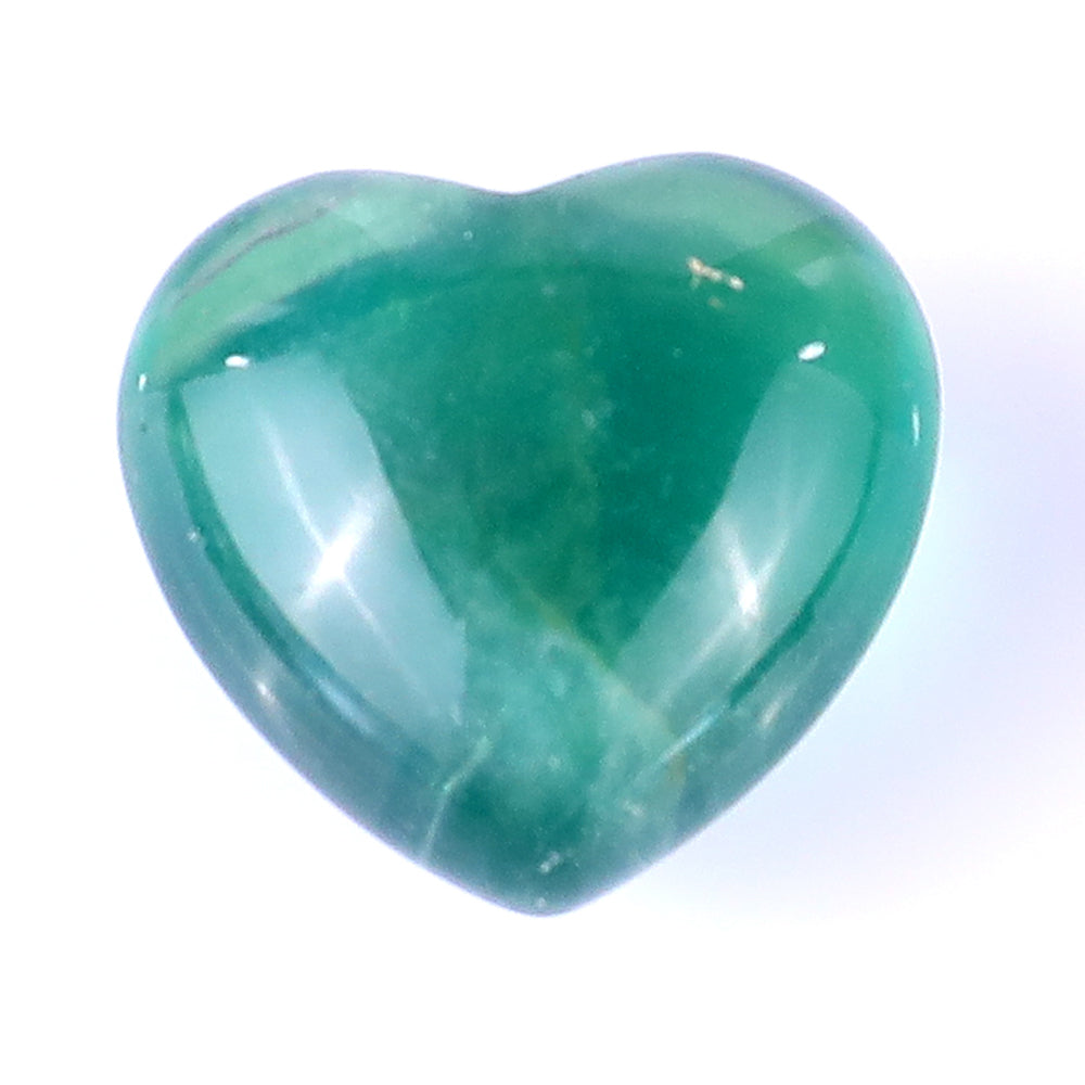 0.8" Fluorite Hand Carved Crystal Heart Crystallumi