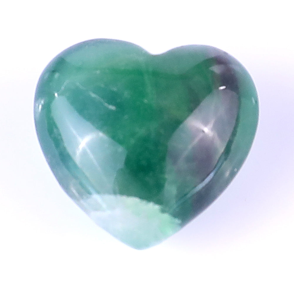 0.8" Fluorite Hand Carved Crystal Heart Crystallumi