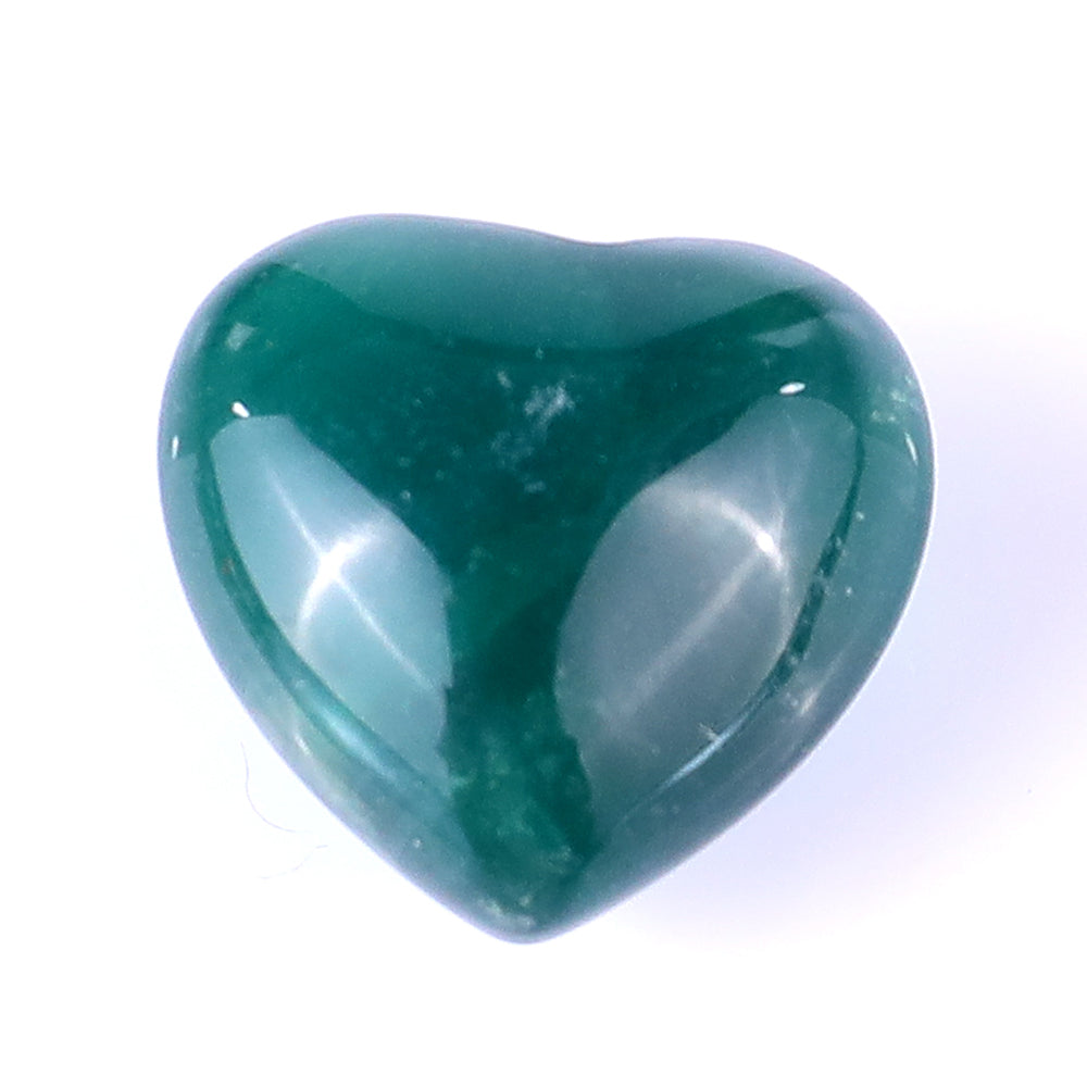 0.8" Fluorite Hand Carved Crystal Heart Crystallumi