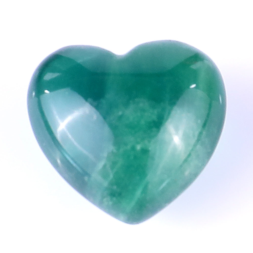 0.8" Fluorite Hand Carved Crystal Heart Crystallumi