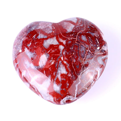 1.2" Rainbow Stone Hand Carved Crystal Heart Crystallumi