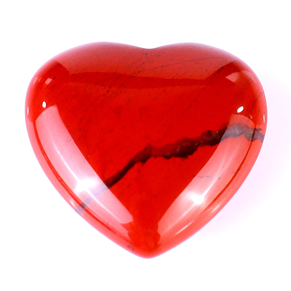 1.2" Red Jasper Hand Carved Crystal Heart Crystallumi