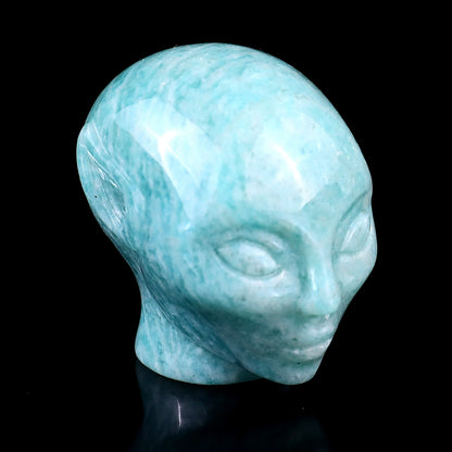 1.5" Amazonite Hand Carved Crystal Elf Alien Sculpture Crystallumi