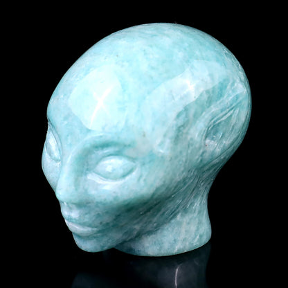 1.5" Amazonite Hand Carved Crystal Elf Alien Sculpture Crystallumi