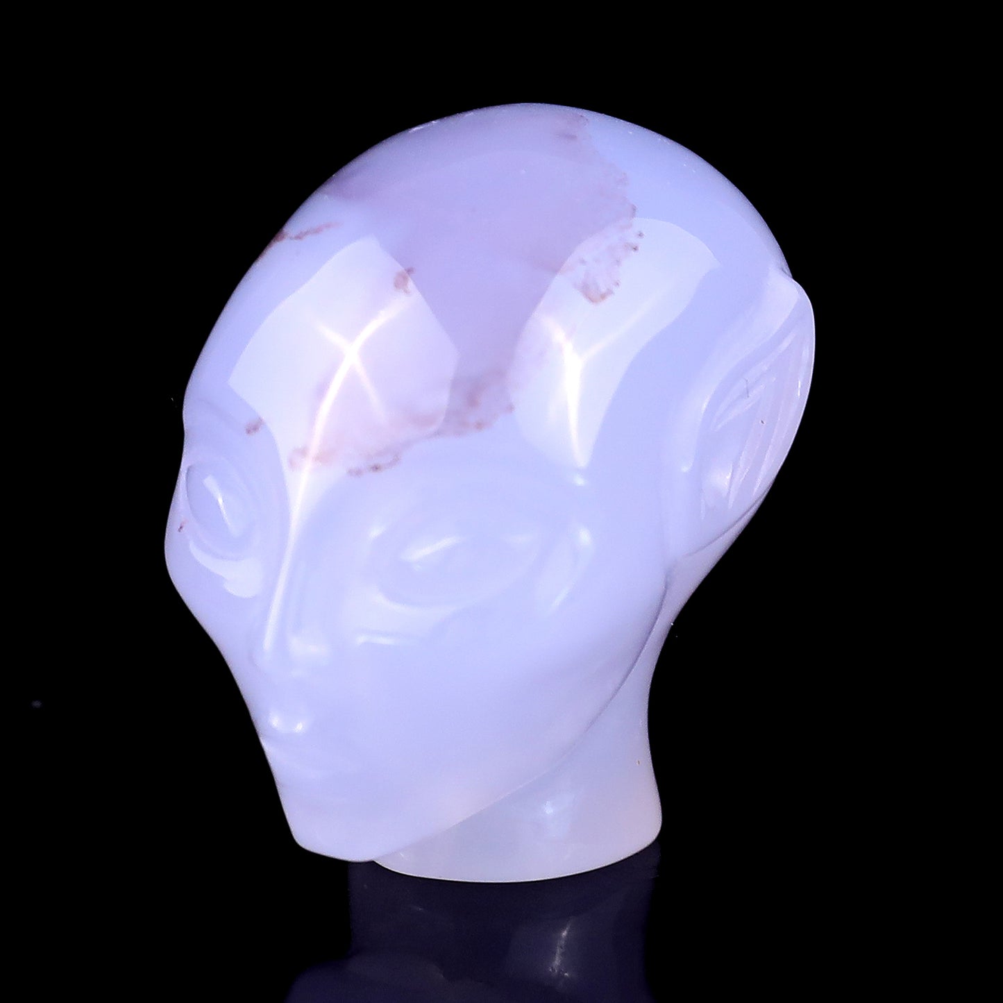 1.5" Blue Chalcedony Hand Carved Crystal Elf Alien Sculpture Crystallumi