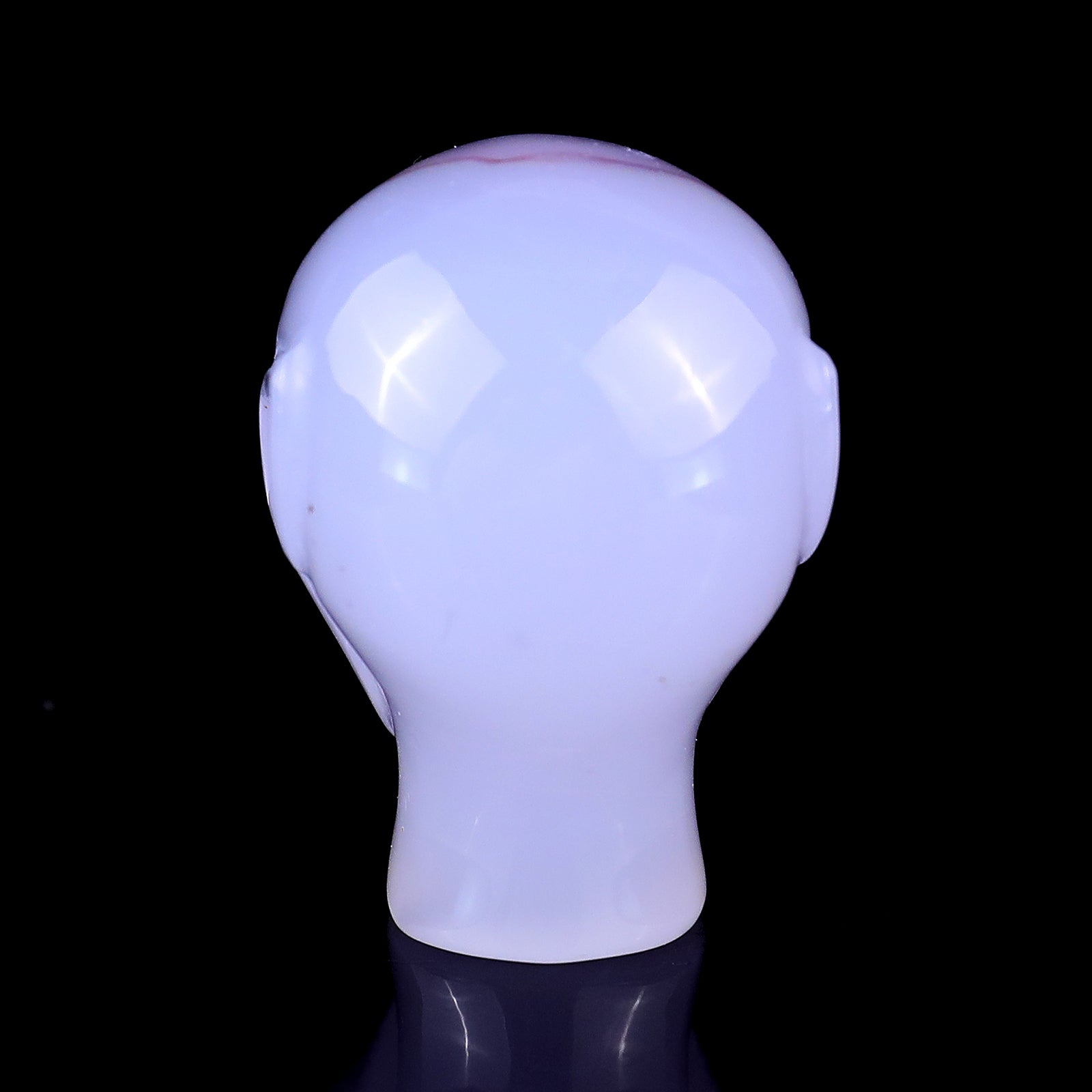 1.5" Blue Chalcedony Hand Carved Crystal Elf Alien Sculpture Crystallumi