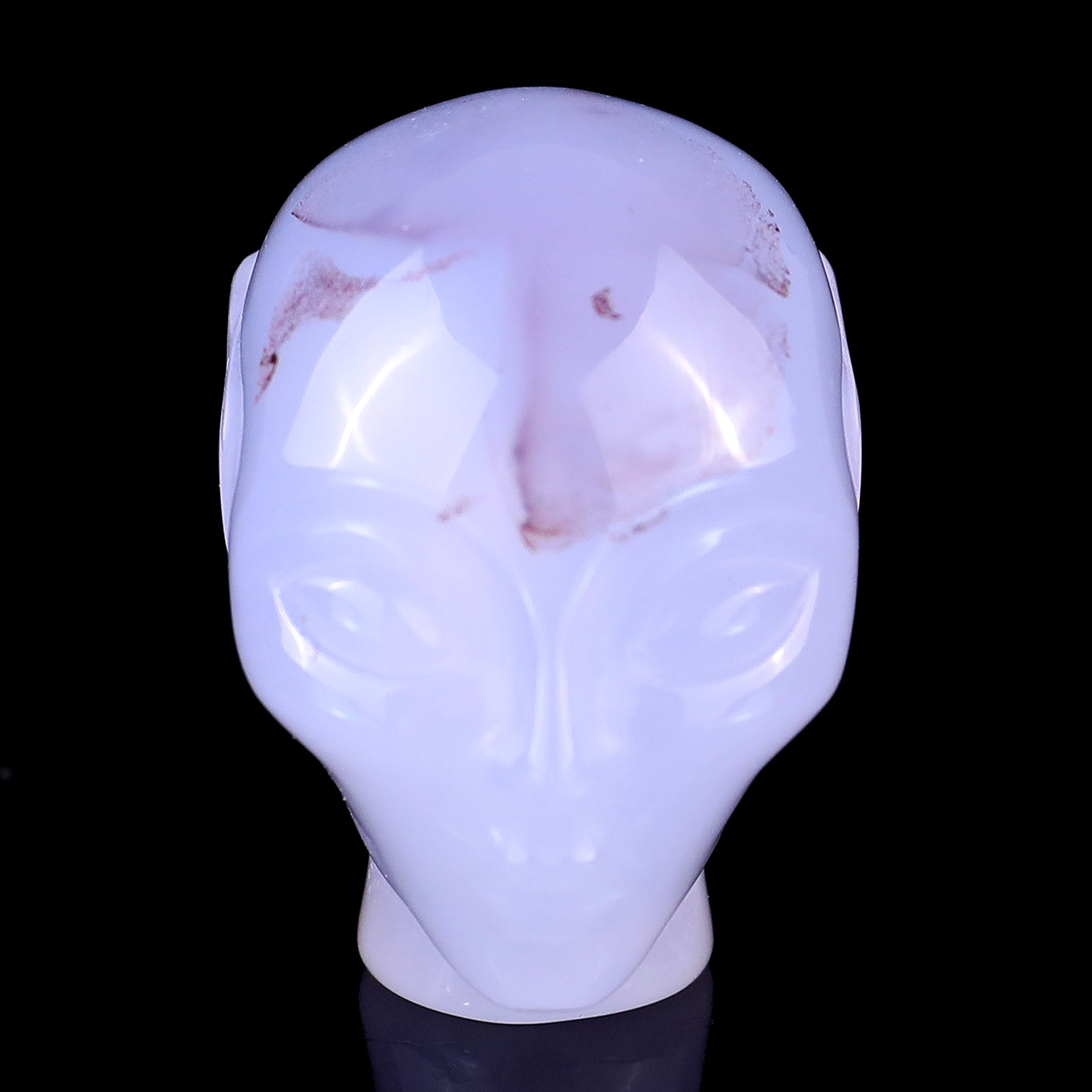 1.5" Blue Chalcedony Hand Carved Crystal Elf Alien Sculpture Crystallumi