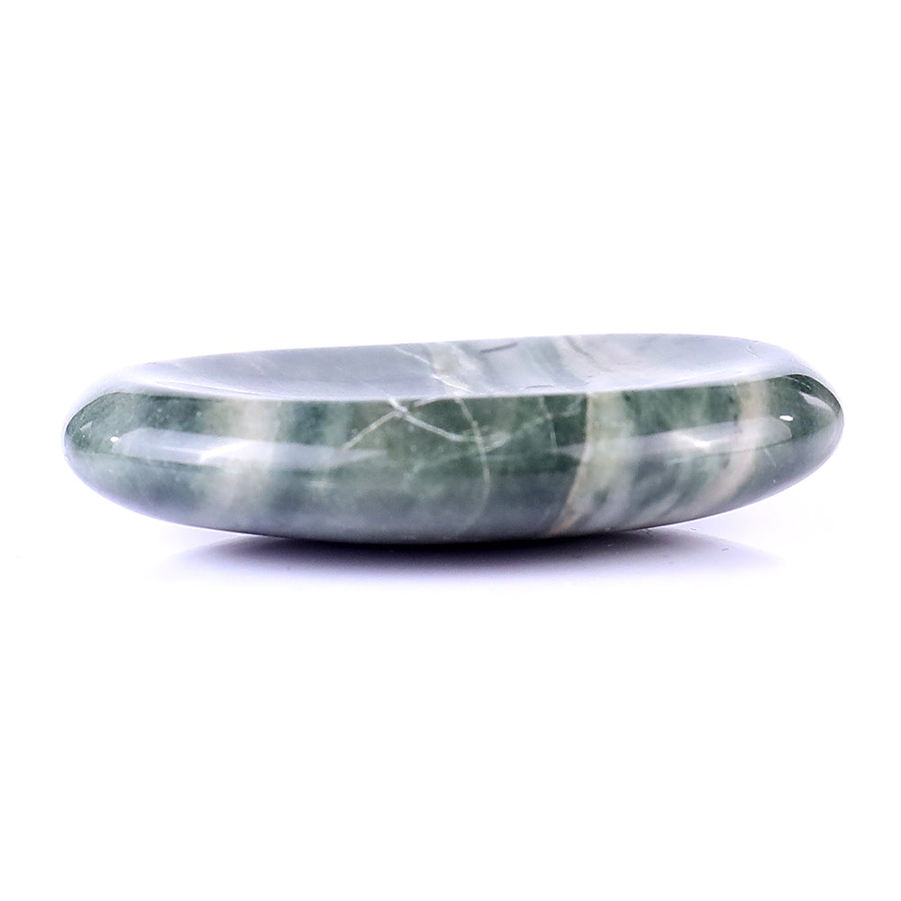 1.5" Jiulong Jade Hand Carved Crystal Worry Stone,Massage Tool Crystallumi