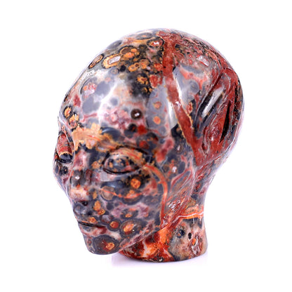 1.5" Leopard Skin Jasper Hand Carved Crystal Elf Alien Sculpture Crystallumi