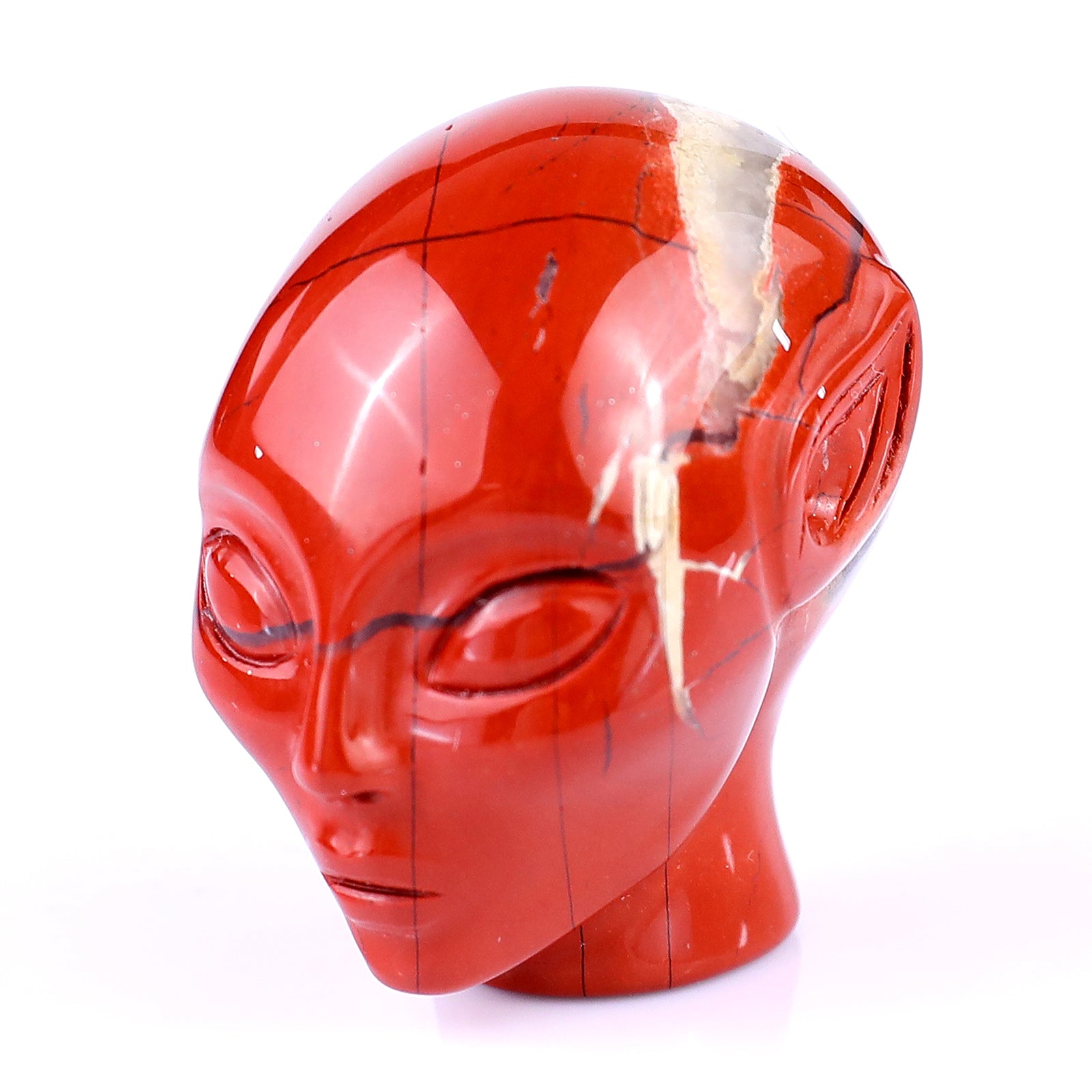 1.5" Red Jasper Hand Carved Crystal Elf Alien Sculpture Crystallumi