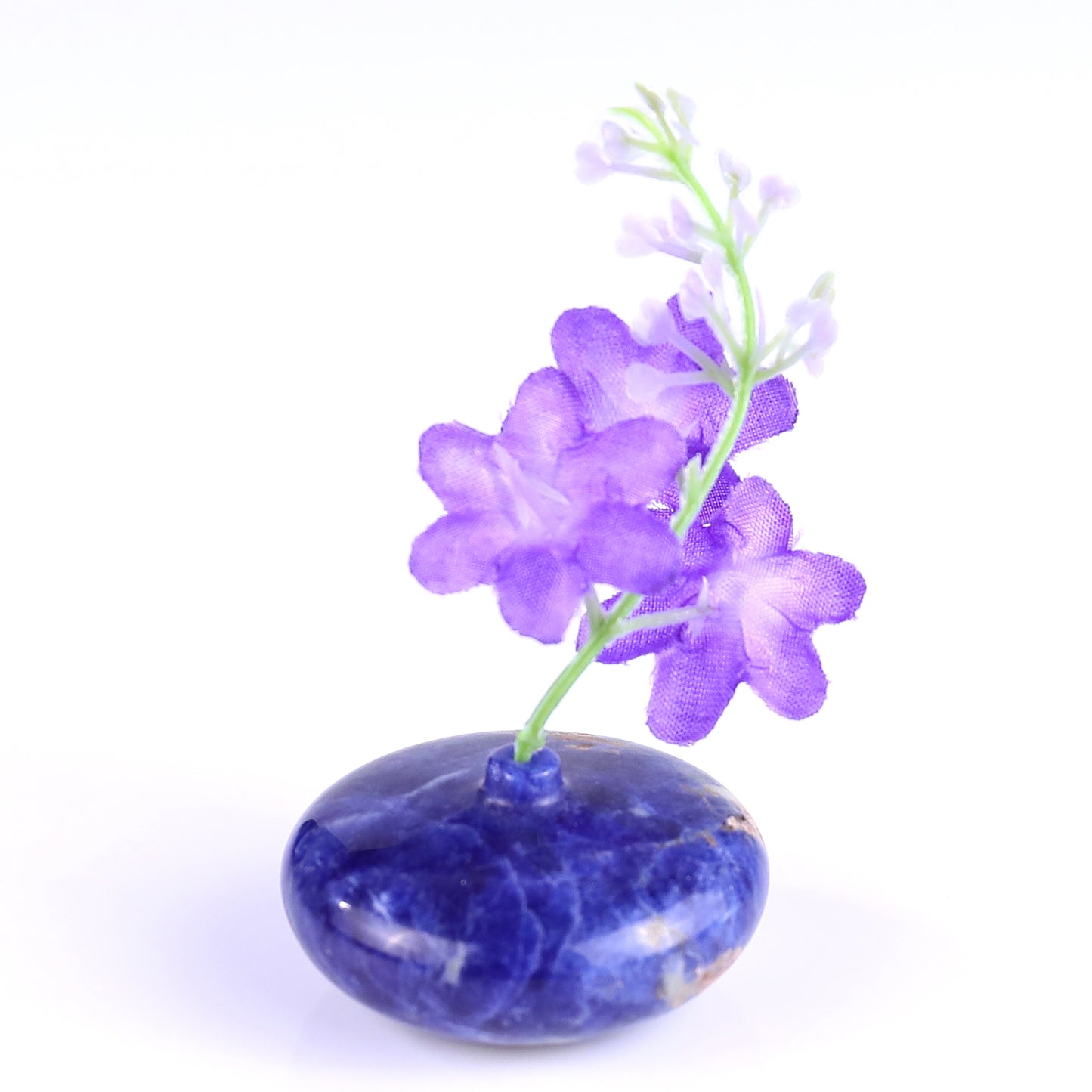 1.7" Natural Gemstone Hand Carved Crystal Vase,Incense Holder Sculpture Crystallumi