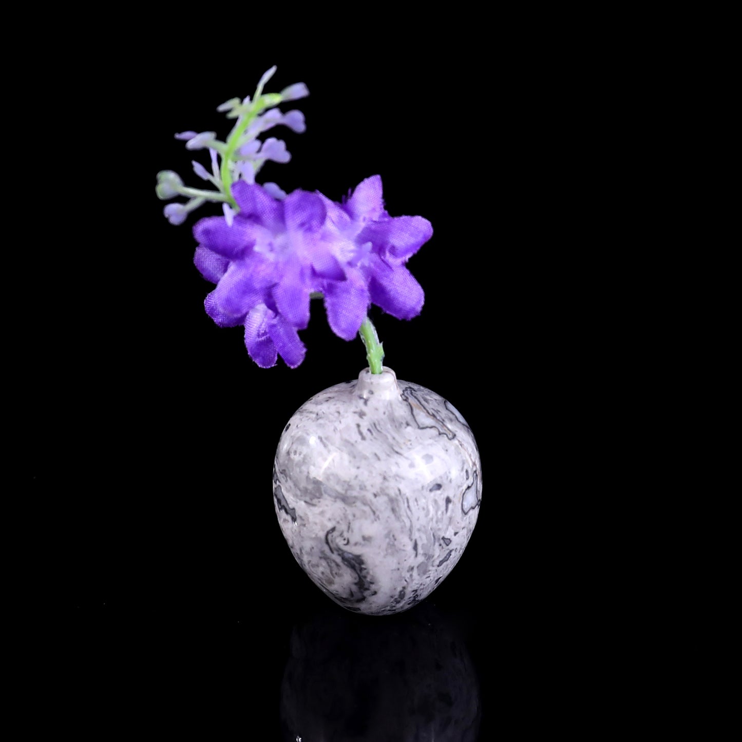 1.7" Natural Gemstone Hand Carved Crystal Vase, Incense Holder Sculpture Crystallumi