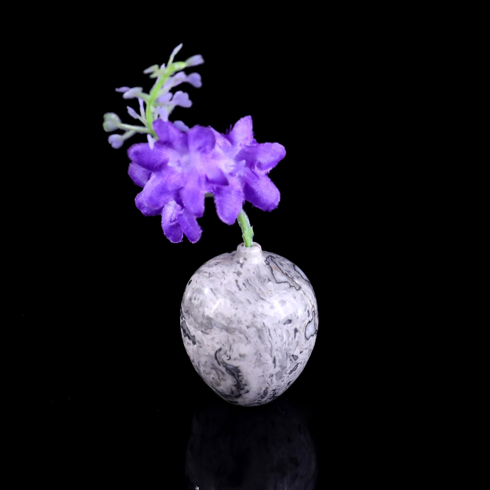 1.7" Natural Gemstone Hand Carved Crystal Vase, Incense Holder Sculpture Crystallumi