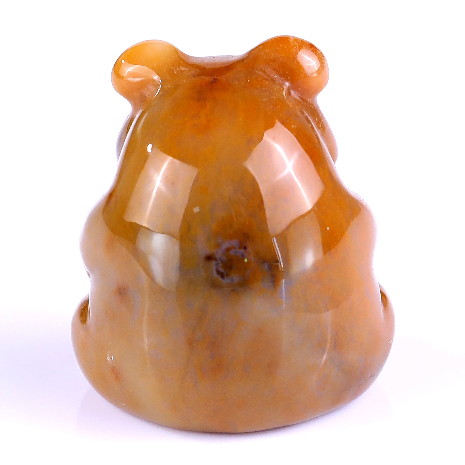 1.9" Chalcedony Hand Carved Crystal Panda Sculpture Crystallumi