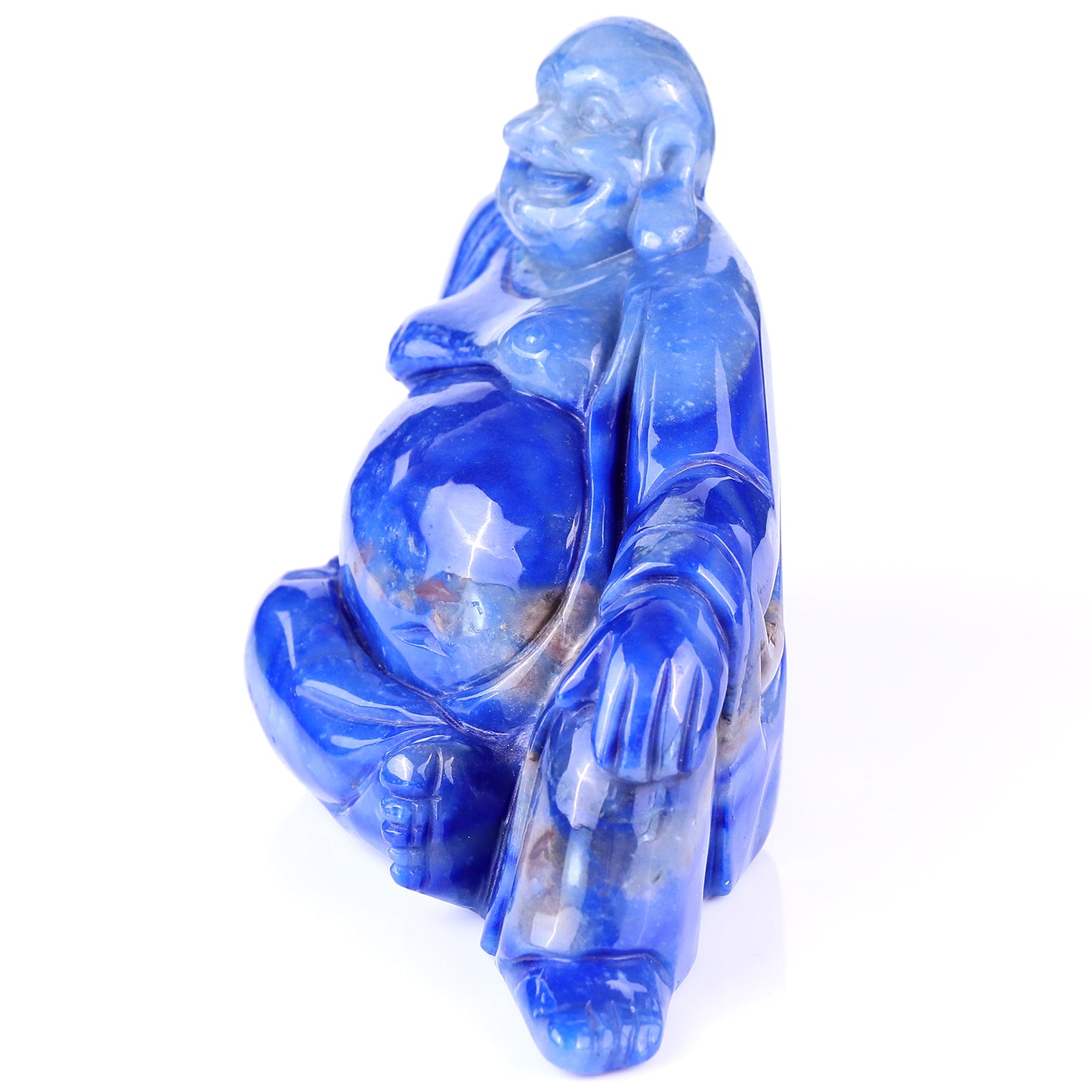 10" Blue Aventurine Hand Carved Crystal Buddha Sculpture Crystallumi