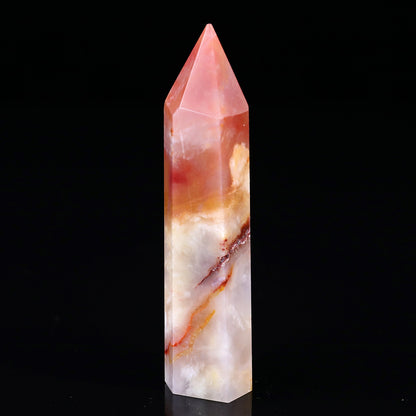 105mm Chalcedony Hand Carved Crystal Point Crystallumi