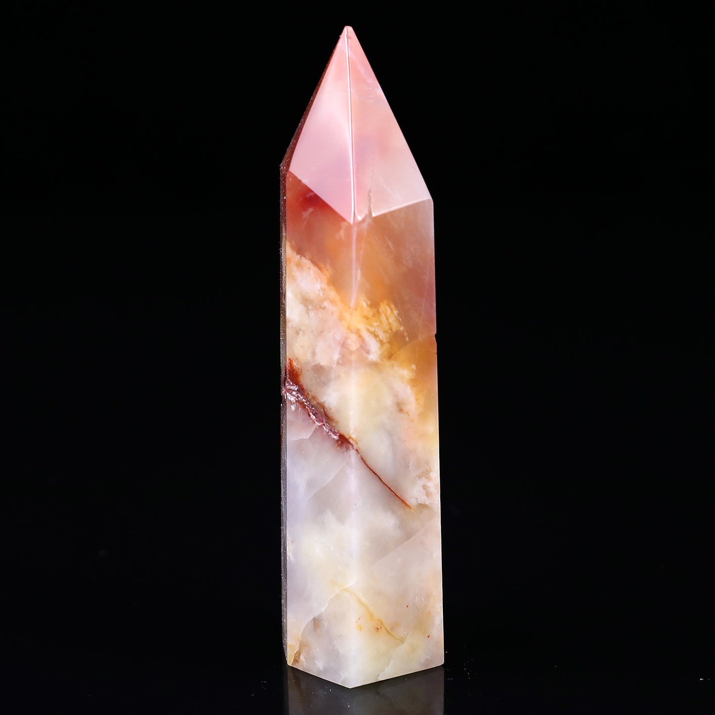 105mm Chalcedony Hand Carved Crystal Point Crystallumi