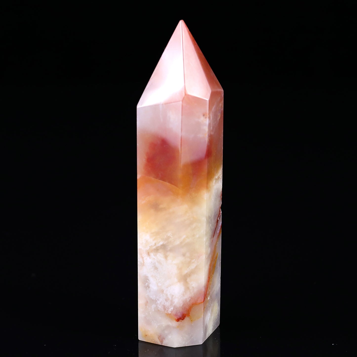 105mm Chalcedony Hand Carved Crystal Point Crystallumi