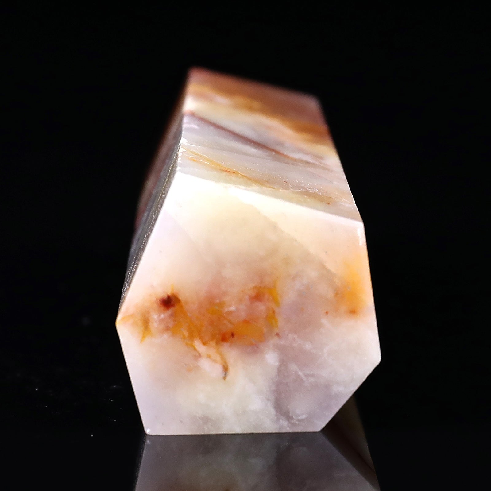 105mm Chalcedony Hand Carved Crystal Point Crystallumi