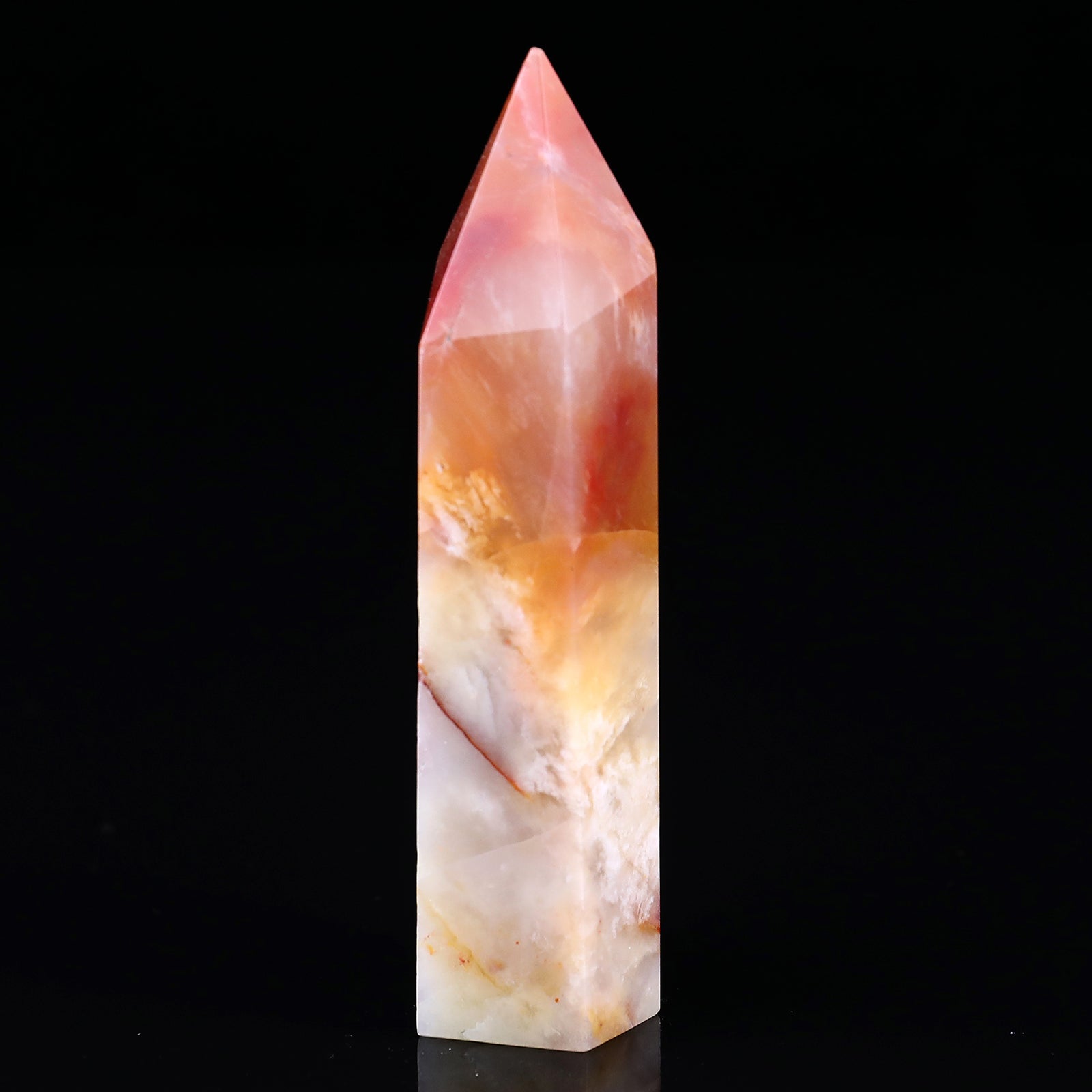 105mm Chalcedony Hand Carved Crystal Point Crystallumi