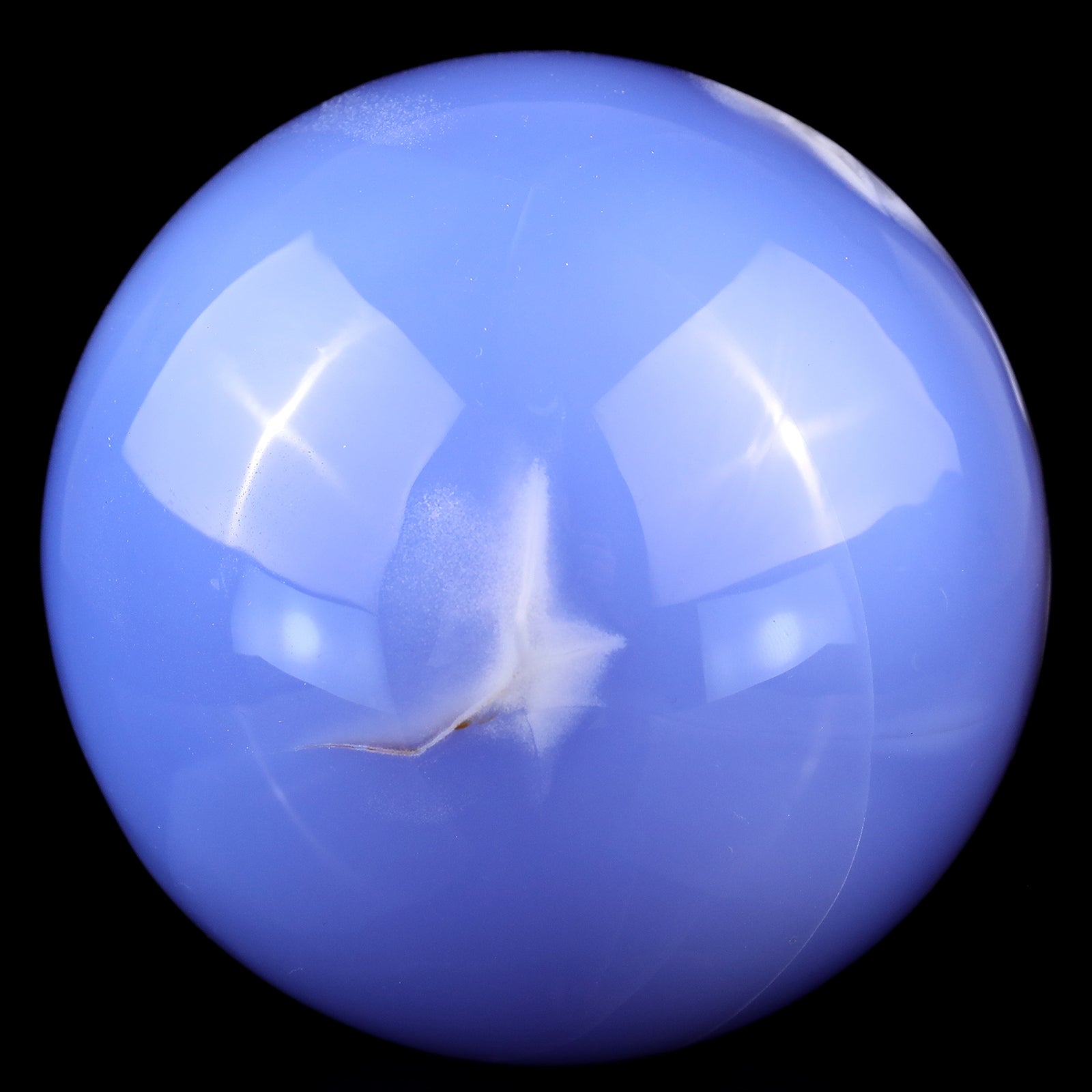 110mm Blue Chalcedony Hand Carved Crystal Sphere Crystallumi