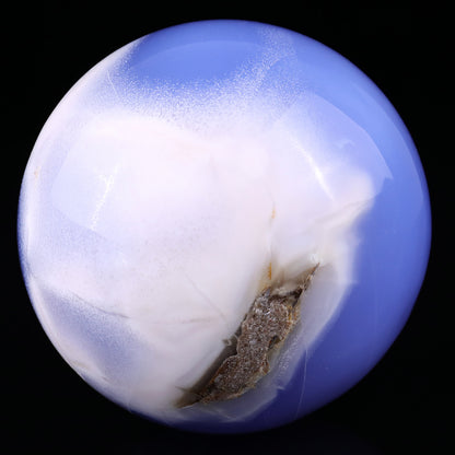 110mm Blue Chalcedony Hand Carved Crystal Sphere Crystallumi