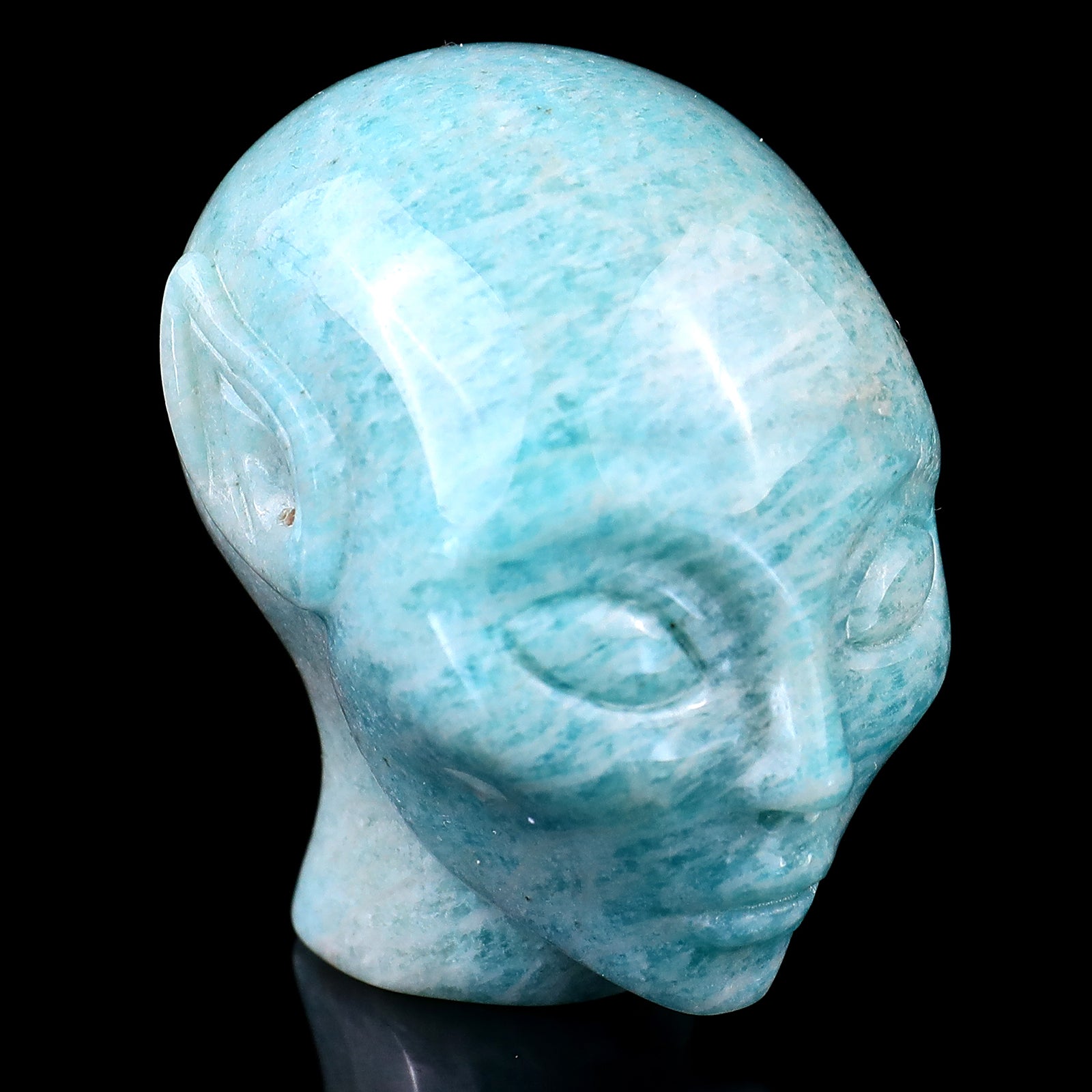 2.0" Amazonite Hand Carved Crystal Elf Alien Sculpture Crystallumi