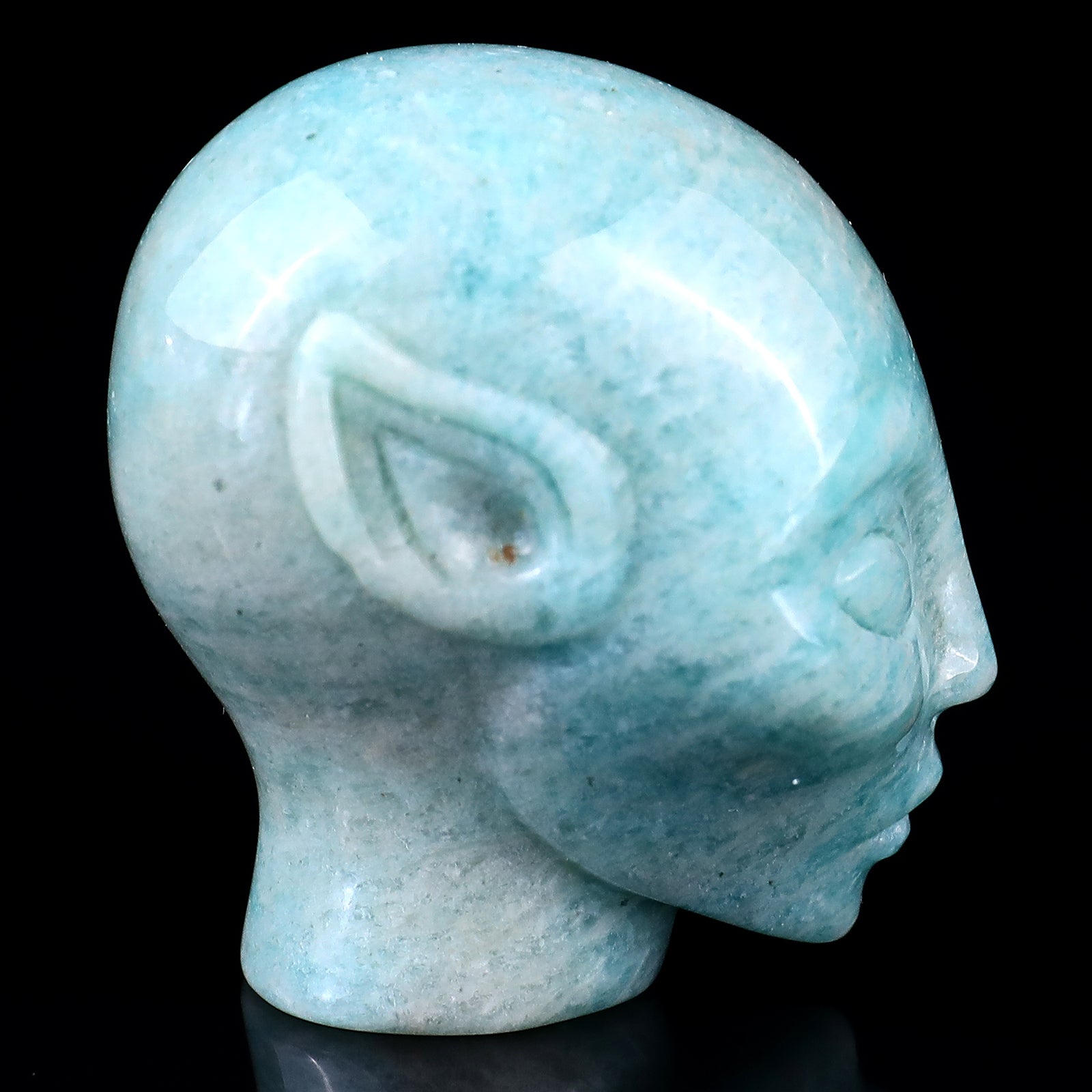 2.0" Amazonite Hand Carved Crystal Elf Alien Sculpture Crystallumi