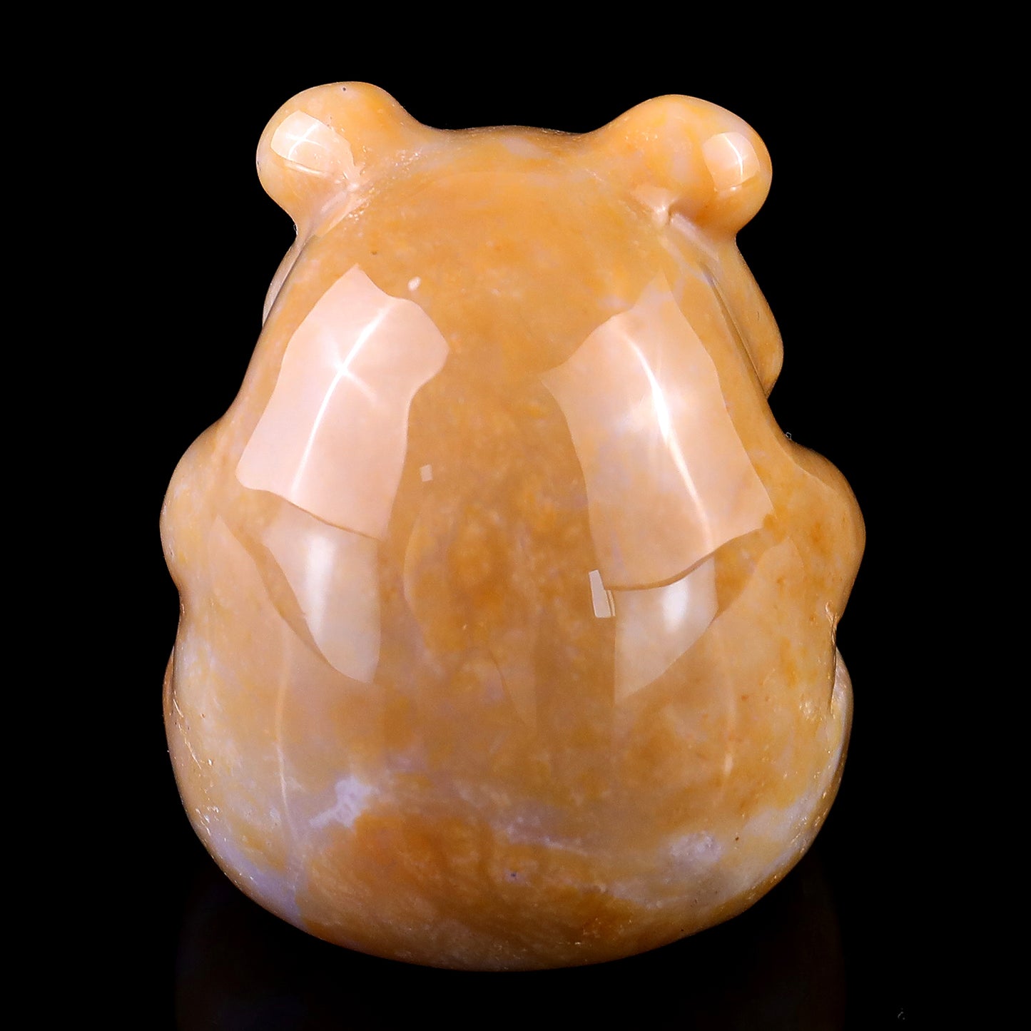 2.0" Chalcedony Hand Carved Crystal Panda Sculpture Crystallumi