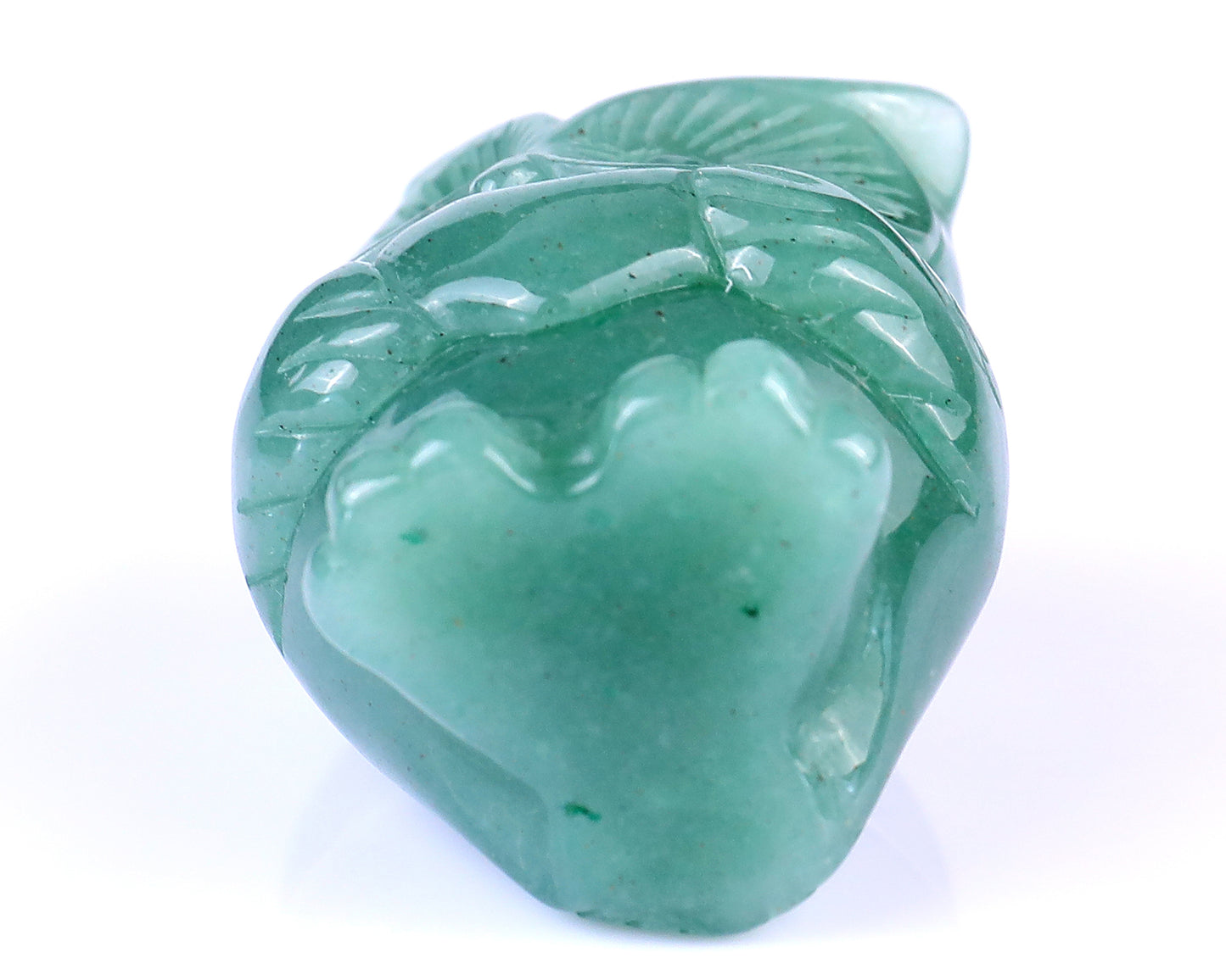 2.0" Green Aventuirine Hand Carved Crystal Owl Sculpture Crystallumi