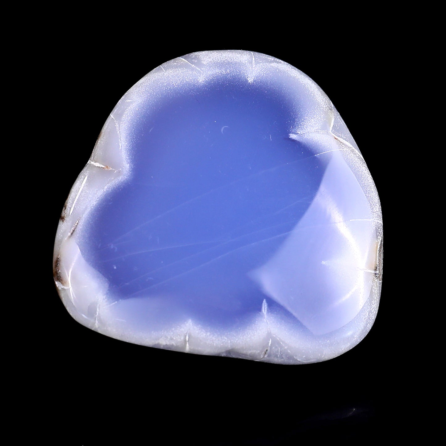 2.1" Blue Chalcedony Hand Carved Crystal Polished Stone Crystallumi