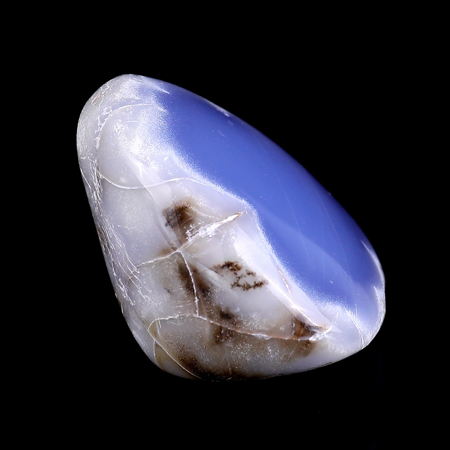 2.1" Blue Chalcedony Hand Carved Crystal Polished Stone Crystallumi