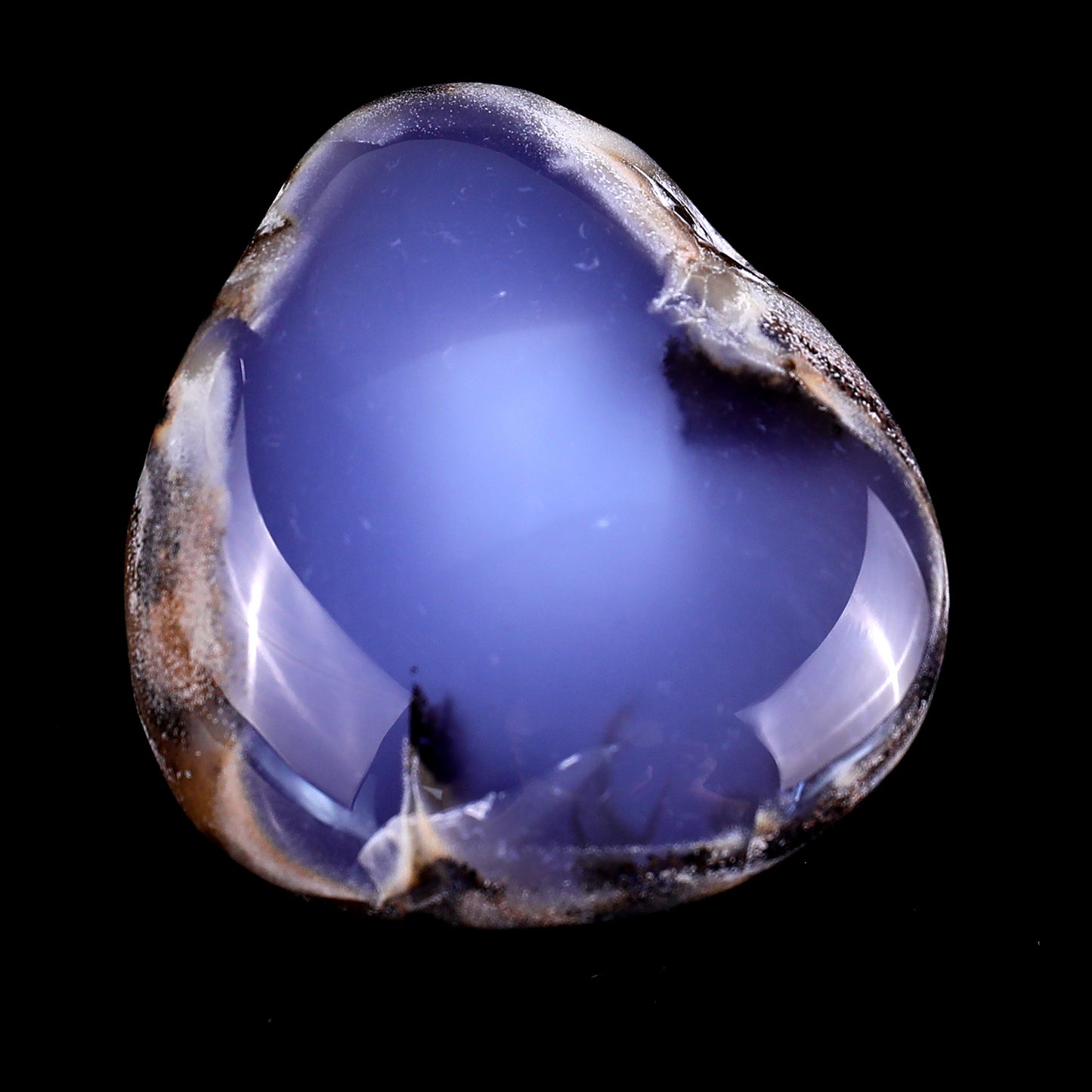 2.2" Blue Chalcedony Hand Carved Crystal Polished Stone Crystallumi