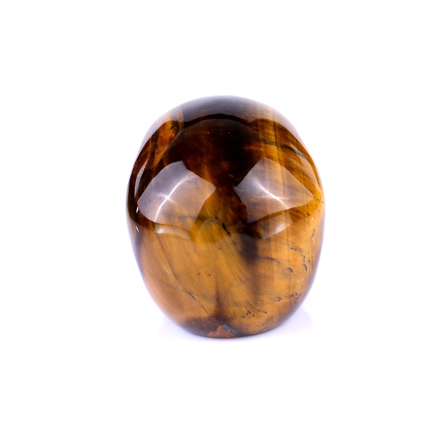 2.2" Gold Tiger Eye Hand Carved Crystal Realistic Skull Sculpture Crystallumi