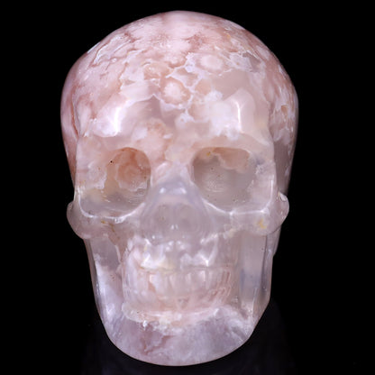 2.2" Sakura AgateHand Carved Crystal Realistic Skull Sculpture Crystallumi