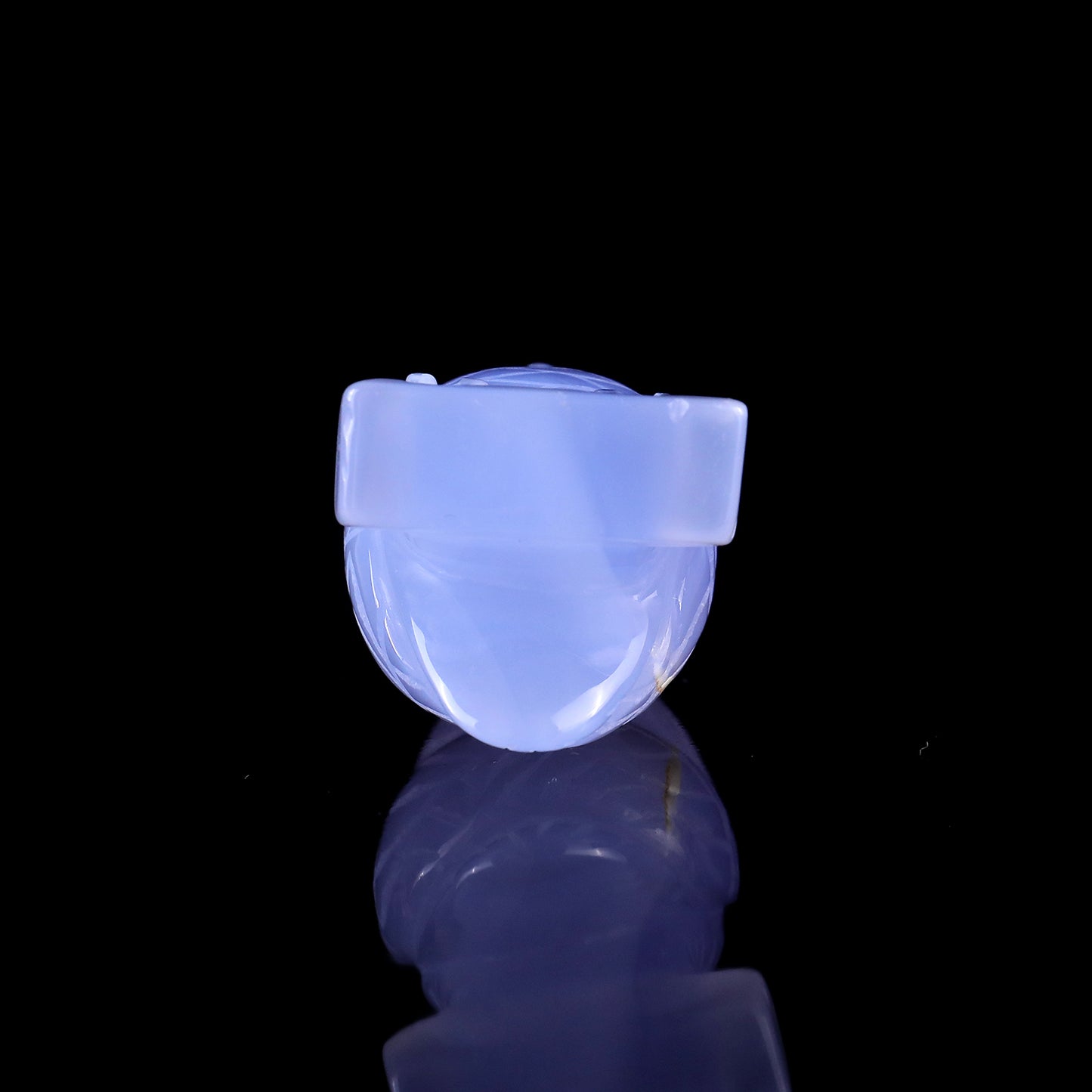 2.3" Blue Chalcedony Hand Carved Crystal Owl Sculpture Crystallumi