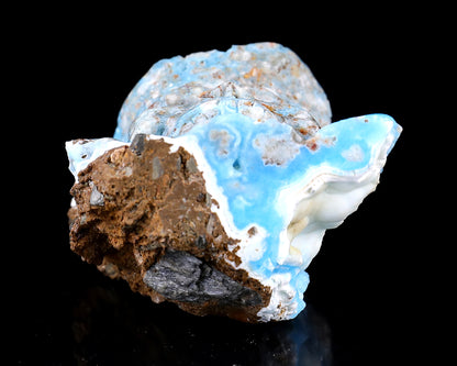 2.4" Blue Aragonite Hand Carved Mineral Specimen Skull Sculpture Crystallumi