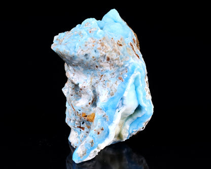 2.4" Blue Aragonite Hand Carved Mineral Specimen Skull Sculpture Crystallumi