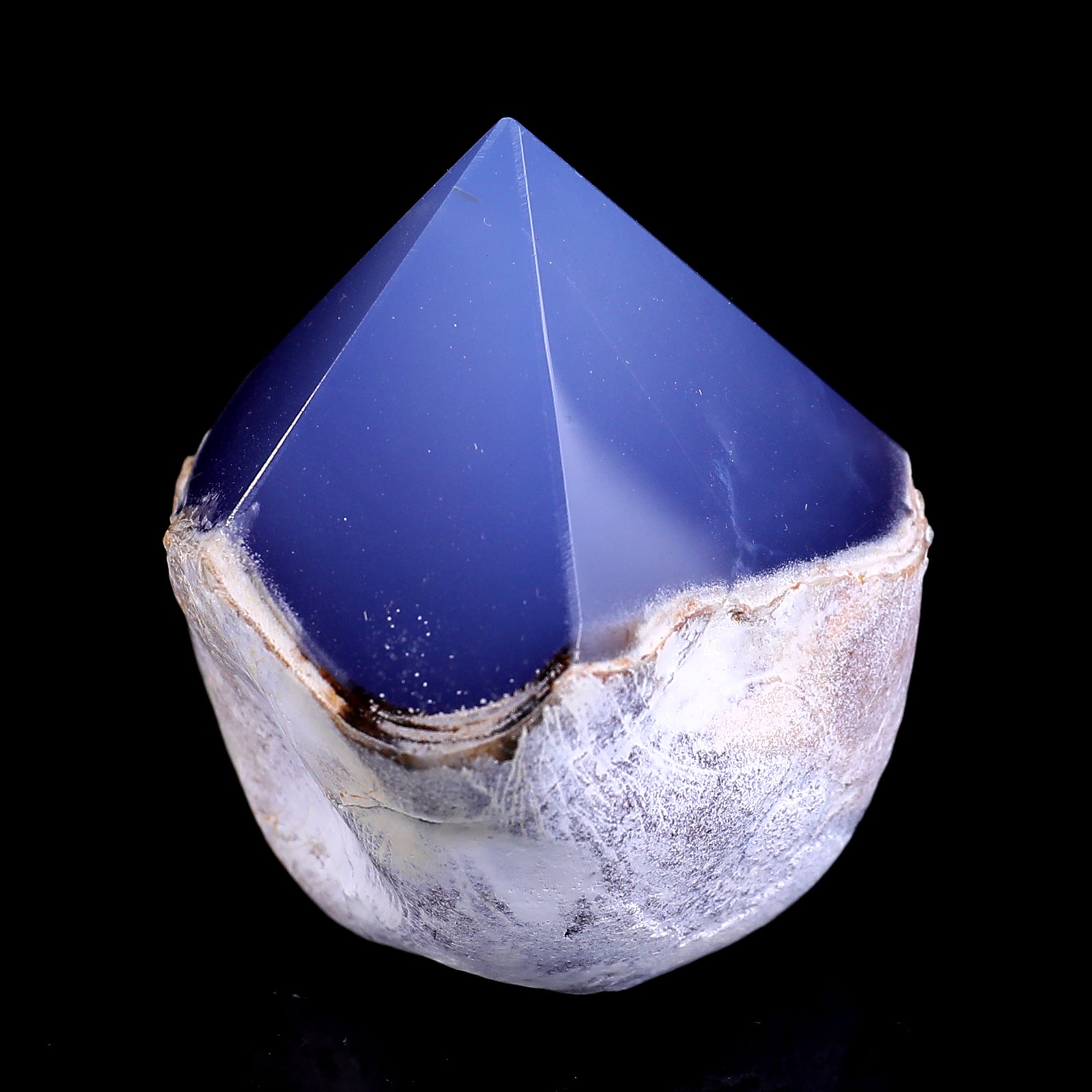 2.5" Blue Chalcedony Hand Carved Crystal Polished Point Crystallumi