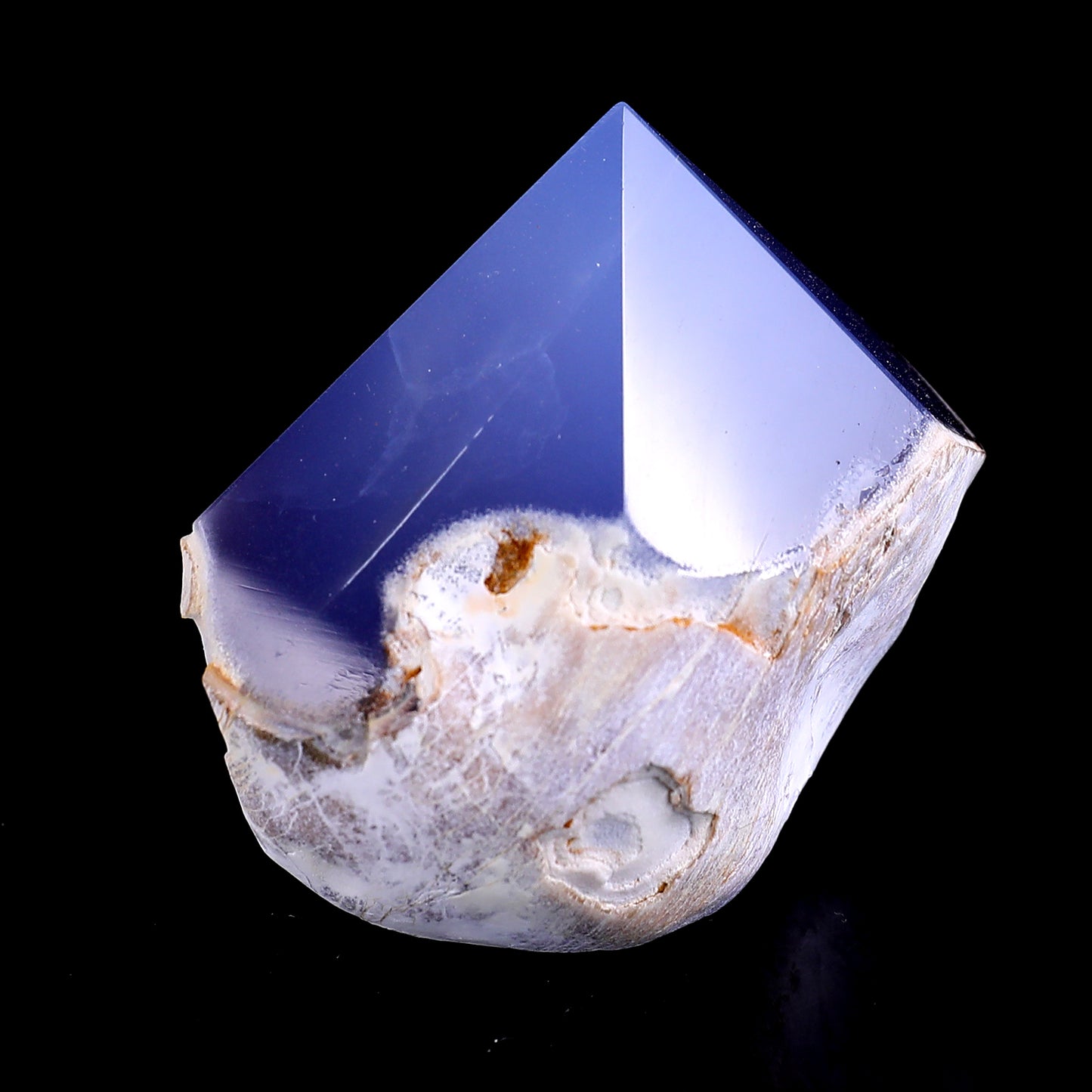 2.5" Blue Chalcedony Hand Carved Crystal Polished Point Crystallumi