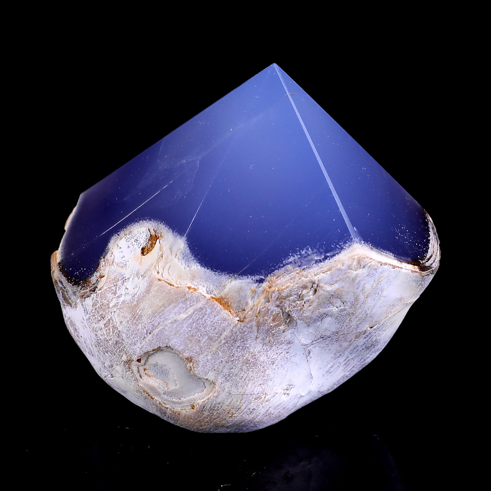 2.5" Blue Chalcedony Hand Carved Crystal Polished Point Crystallumi