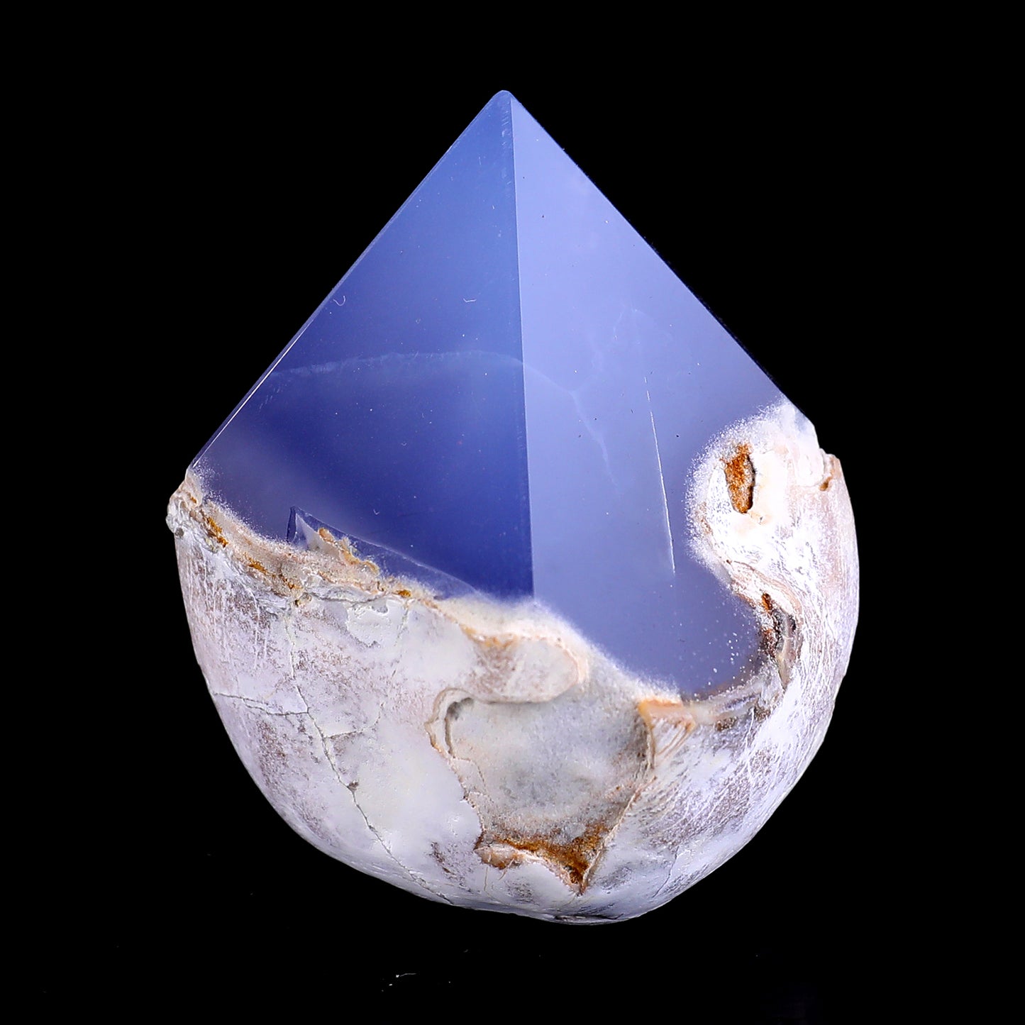 2.5" Blue Chalcedony Hand Carved Crystal Polished Point Crystallumi