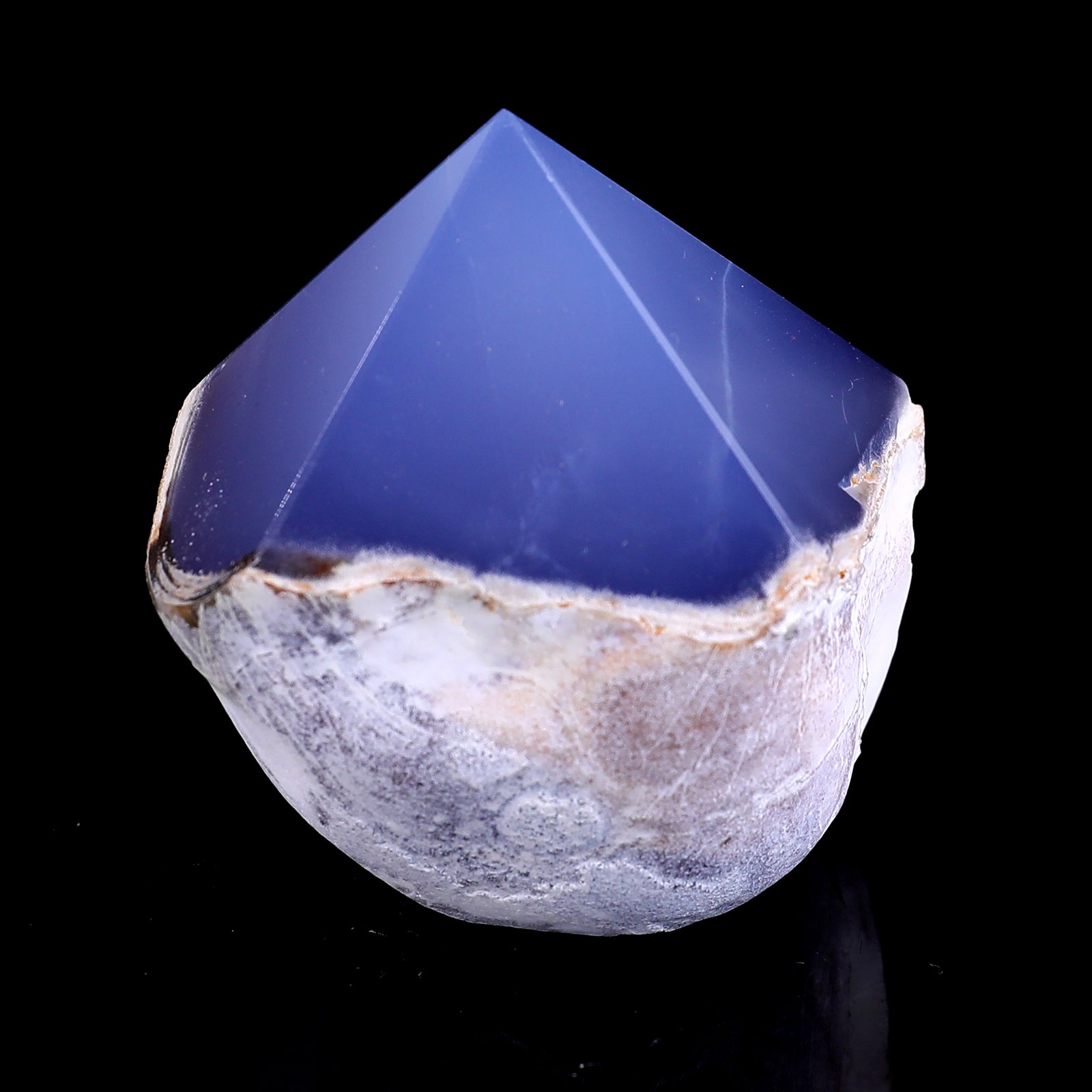 2.5" Blue Chalcedony Hand Carved Crystal Polished Point Crystallumi